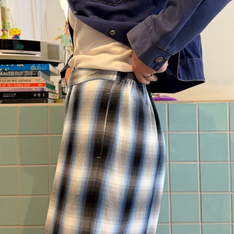 PHEENY / Rayon ombre check gathered pant