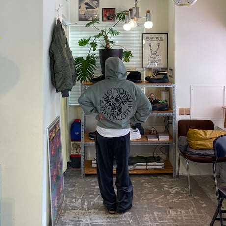 SAYHELLO / Slap Logo Harf-Zip Hoodie