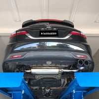 ジェイド （年式：H27/2～H30/4）片側 2本出しマフラー 【ハーフステン】 テール：ブルー90φ