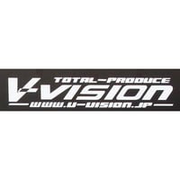 V-VISION ステッカー ミニフロントステッカー（白・マッドブラック） /ブイビジョン ステッカー シール ドレスアップ
