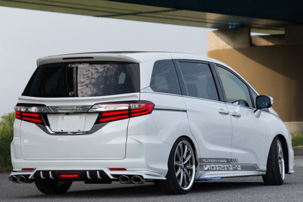 オデッセイ RC1 左右2本出しマフラー テール：オーバルブラック（117φ