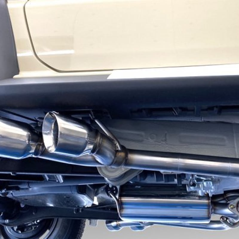 専用Bluefin スズキ ジムニー JB64Wブルーカラー 2本出しマフラー 楽天市場】ジムニー マフラー 3BA-JB64W 3BA-JB74W 純正バンパー