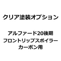 【クリア塗装オプション】アルファード20系 後期用 フロントリップスポイラー カーボン用
