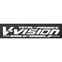 V-VISION ステッカー W250xH41（レッド） /ブイビジョン ステッカー シール ドレスアップ