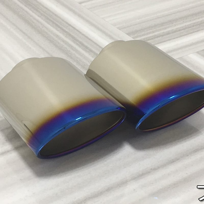 オデッセイ RC1 左右2本出しマフラー テール：オーバルブルー（117φ×80