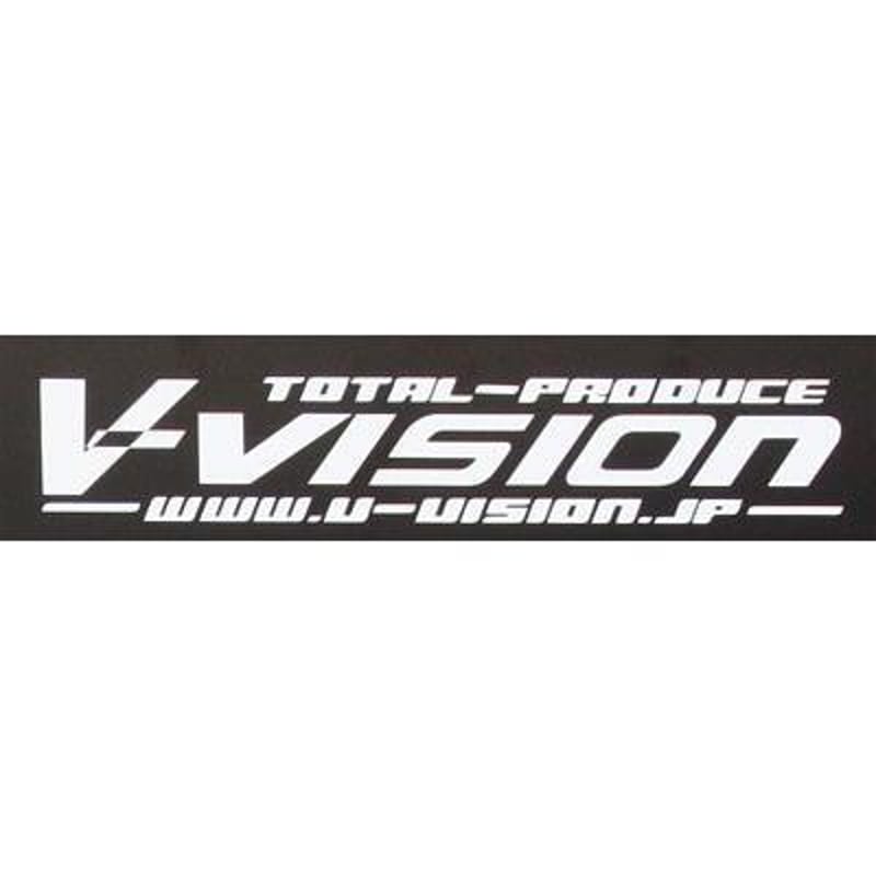 V-VISION ステッカー W250xH41（白・ガンメタ・シルバー） /ブイ