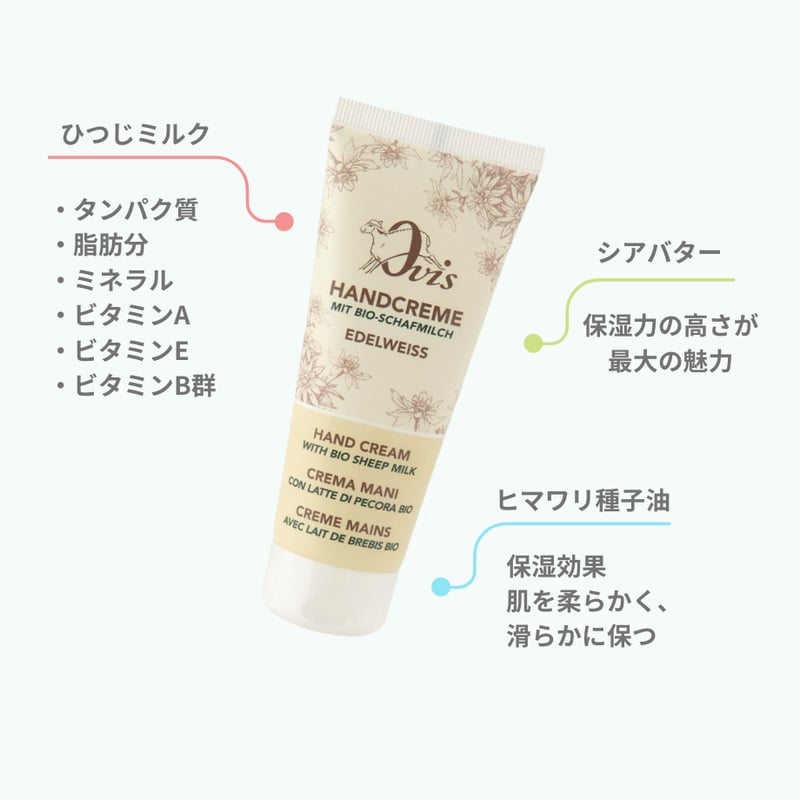 ハンドクリーム【エーデルワイス】 | Sheep milk soap【ひつじミルク石鹸】
