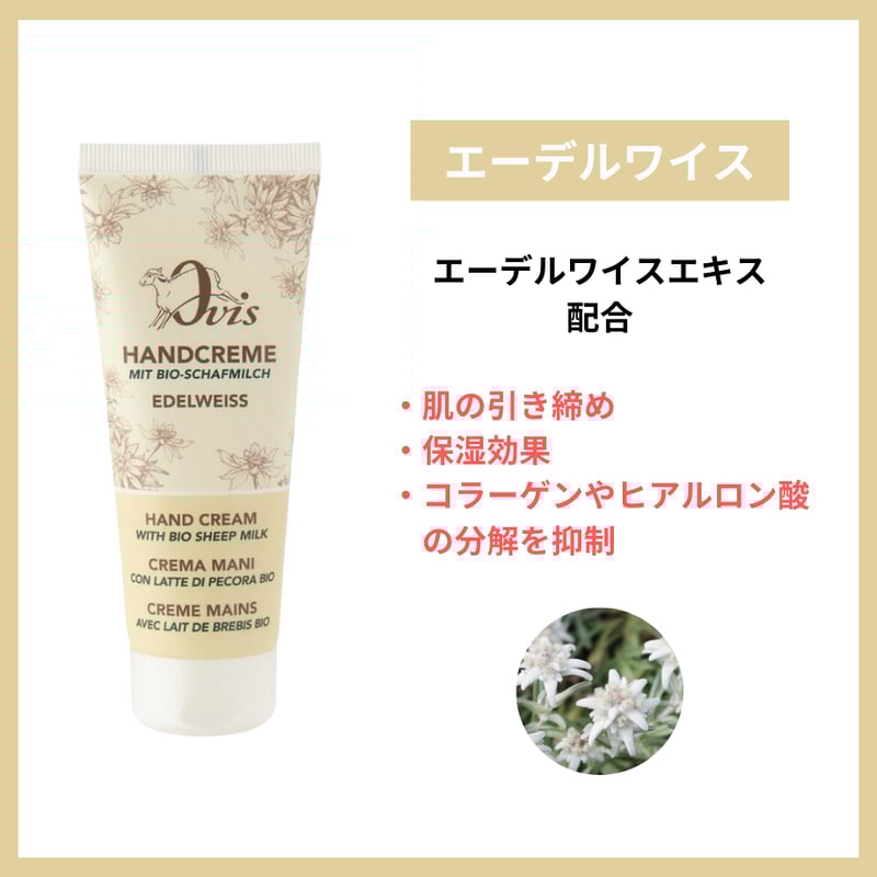 ハンドクリーム【エーデルワイス】 | Sheep milk soap【ひつじミルク石鹸】