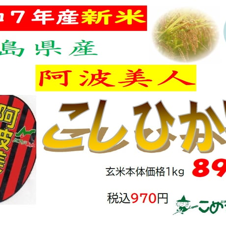 令和7年産徳島県産「阿波美人コシヒカリ」10㎏