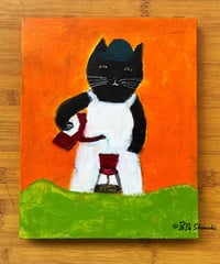 「草原の黒猫バリスタ」