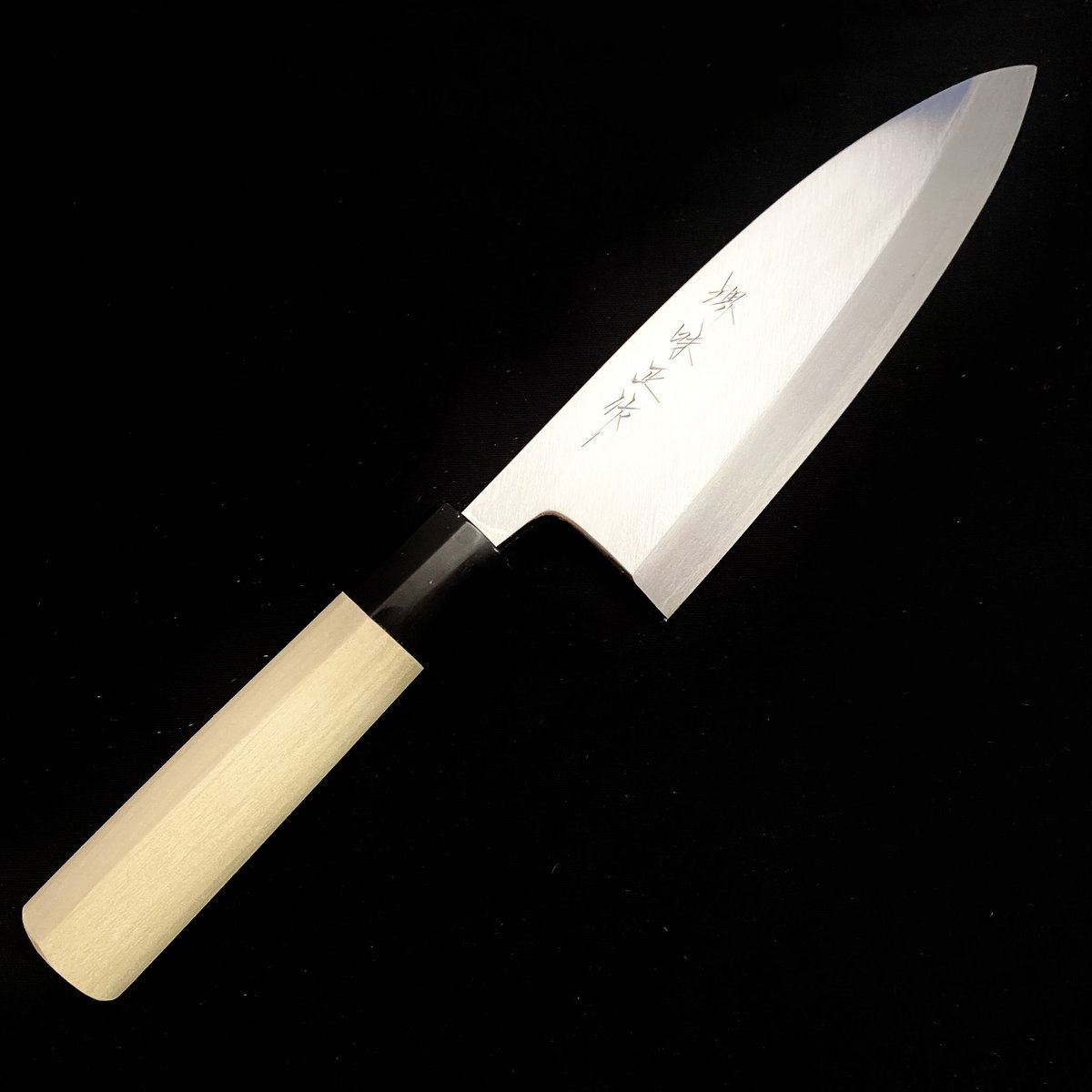 堺味正作本霞白出刃6寸(180mm)水牛柄 堺 匠 味