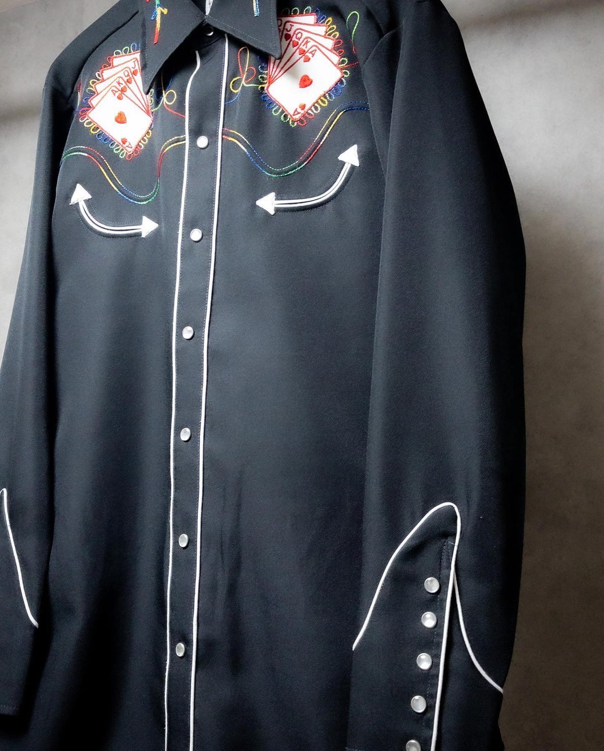 遊戯札心” 70s H BAR C western shirt with Special E...