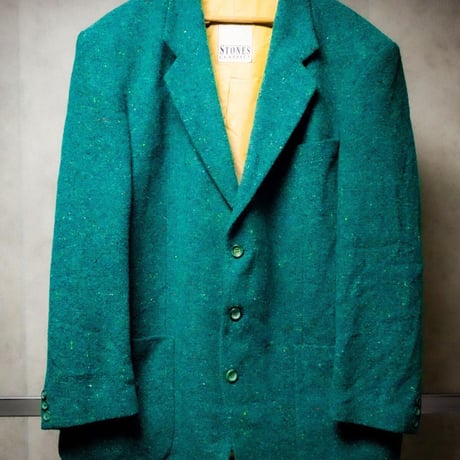 “深緑輝星” Vintage Emerald Green Jacket with Special Color nep yarn like many beautiful stats