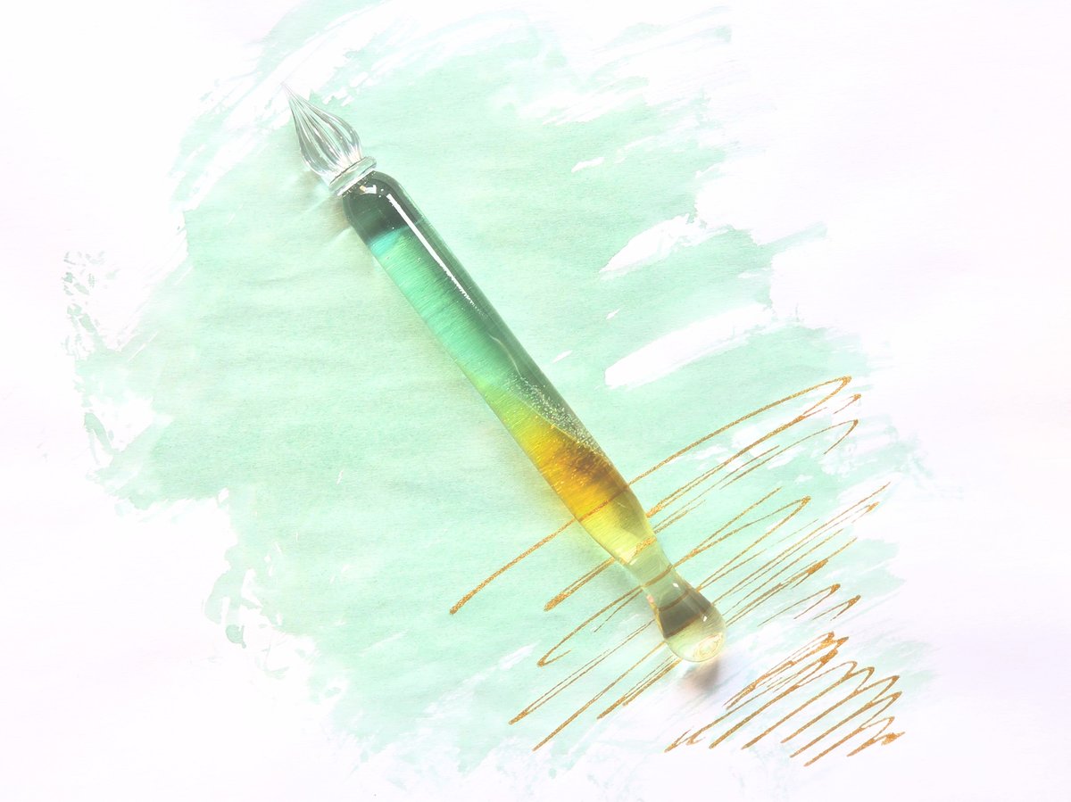 残りわずか！限定ガラスペン】ぐり工房×NAGASAWA「潮鳴り」ガラスペン