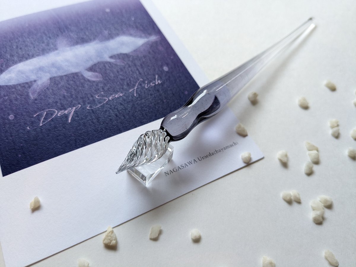 NAGASAWA限定】硝子工房Sayori×NAGASAWA「真夜中の深海魚」ガラスペン |