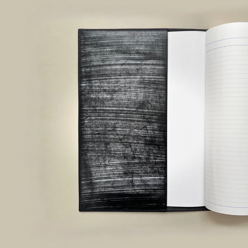 【受注生産】B5大学ノートカバー　ブックカバー　手帳カバー　ブライドルレザー ブライドルB5大学ノートカバー(ブラック) | Grace.K