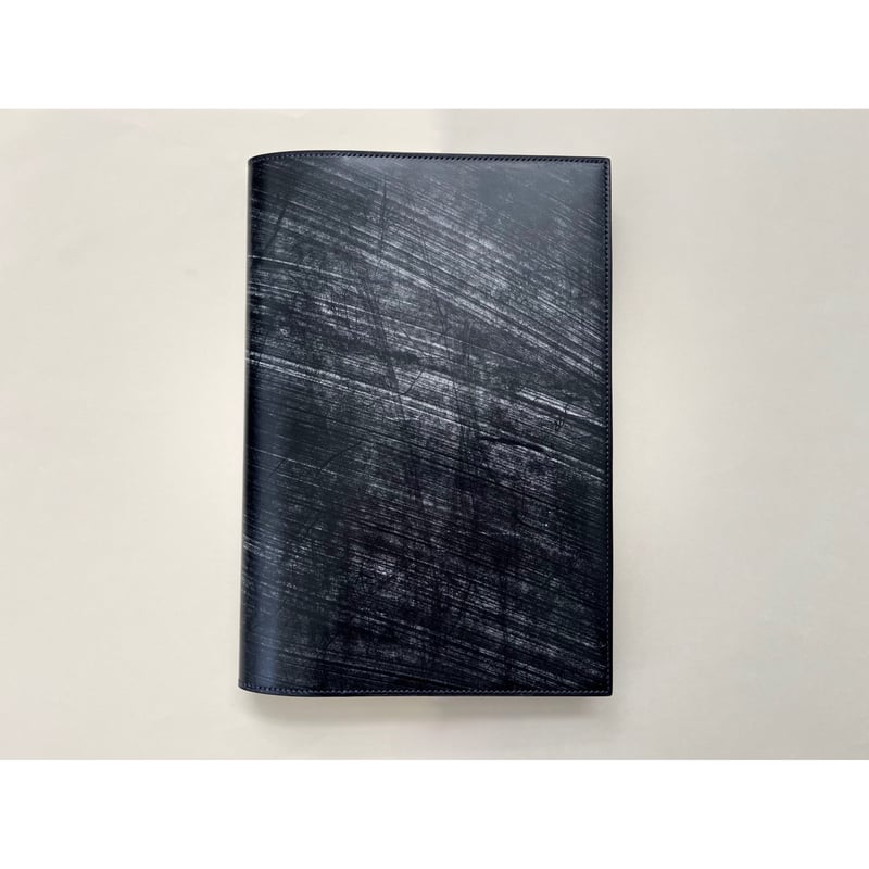 【受注生産】B5大学ノートカバー　ブックカバー　手帳カバー　ブライドルレザー ブライドルB5大学ノートカバー(ブラック) | Grace.K