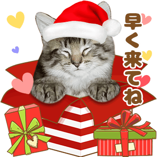 ねこちゃんクリスマス クリスマスセット2023 | ねこちゃんホンポ-オリジナルLINEスタンプ