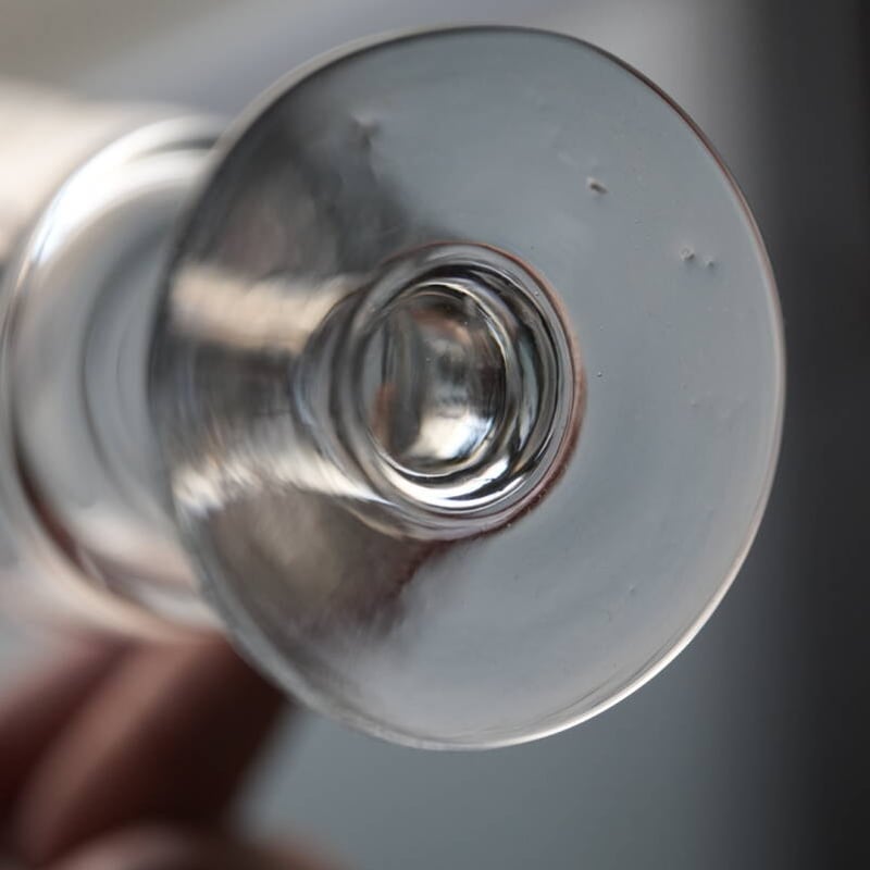 手吹きガラスの筒型のビストログラス / 19世紀・フランス A-8