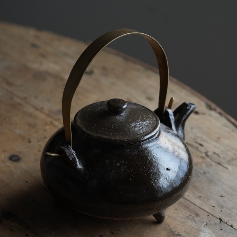 十四代　沈壽宮　黒薩摩鉄釉番茶器　７点　直径7.6cm 東H5-0723②タニチ 十四代 沈壽宮 黒薩摩鉄釉番茶器 7点 直径7.6cm 東H5-0723②タニチ