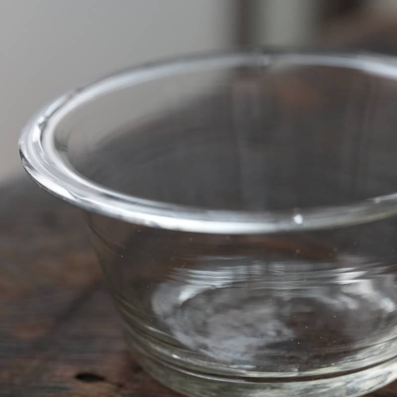 19世紀手吹きガラスの脚付コンフィチュールグラス　フランスアンティーク　クープ 手吹きガラスの筒型のビストログラス / 19世紀・フランス A-7