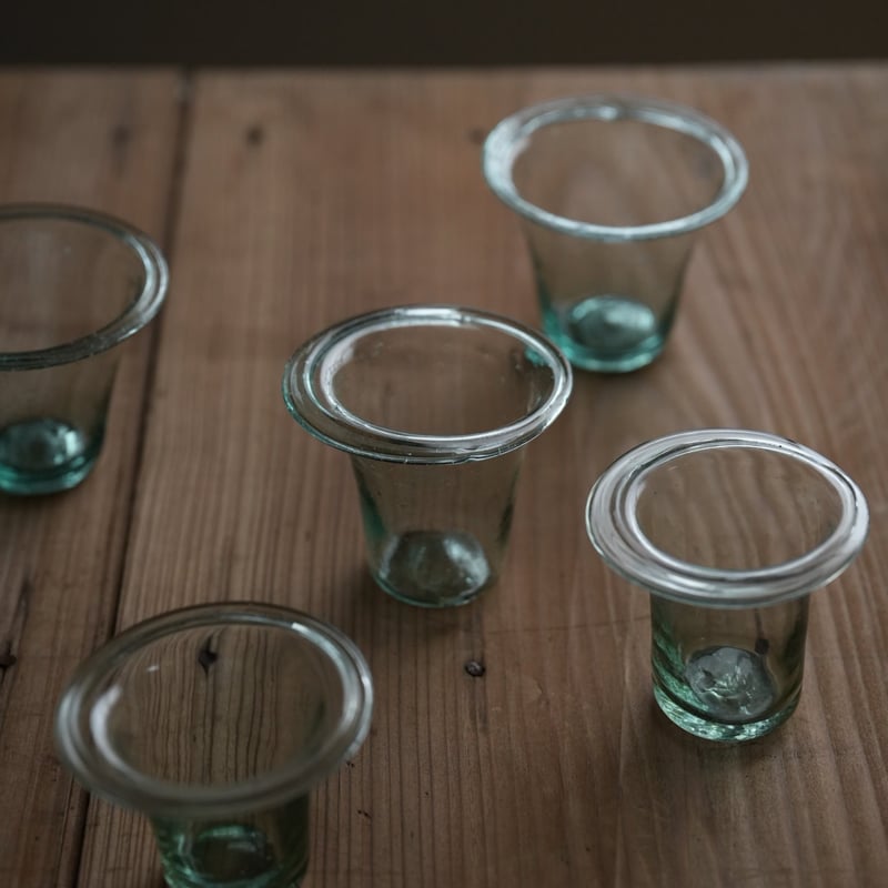 1700年代 手吹きガラス 教会のキャンドルグラス / 18世紀・フランス 05