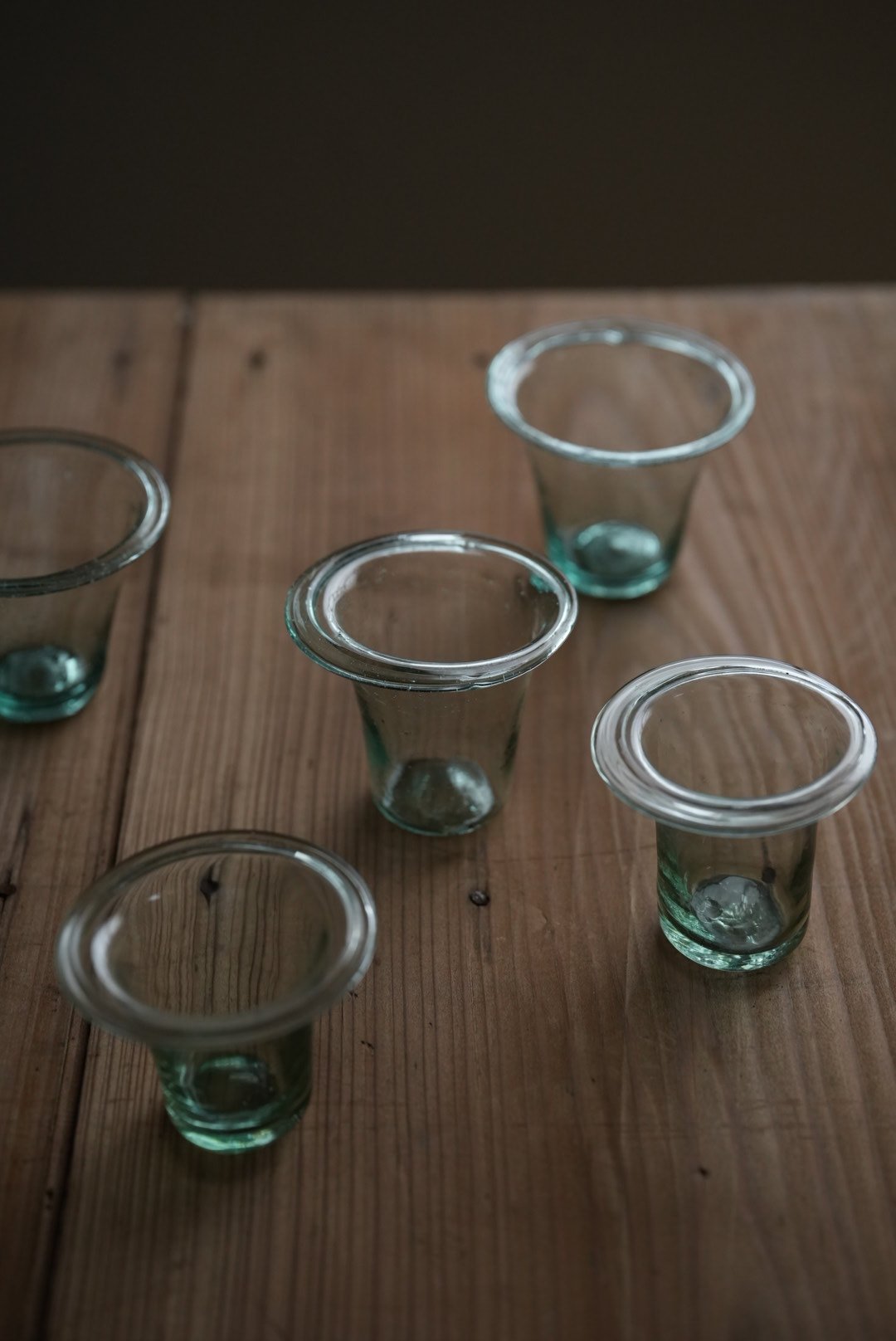 1700年代 手吹きガラス 教会のキャンドルグラス / 18世紀・フランス 05