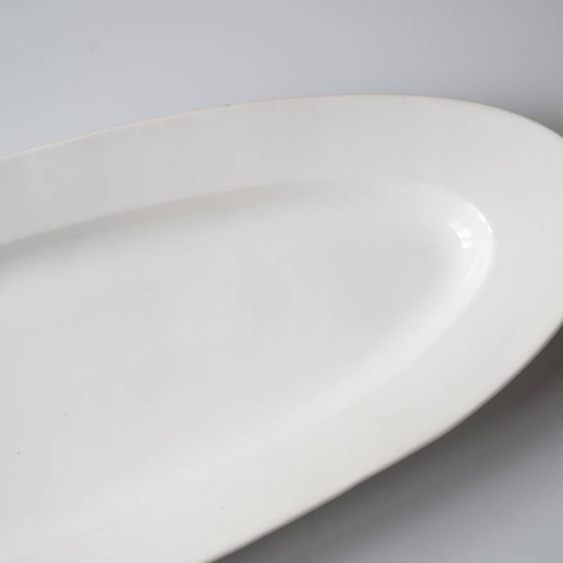 白磁　フランス　1900年代初め 白磁のポワソンプレート ビストロ魚皿 / 1900年前後・France | gallery