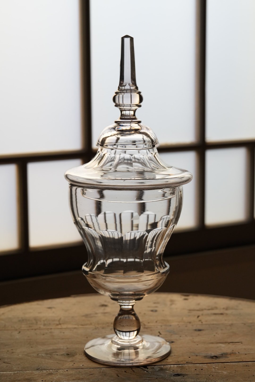 手吹きガラスの蓋付き容器 / 19世紀(1800年代)・フランス | gallery yaichi