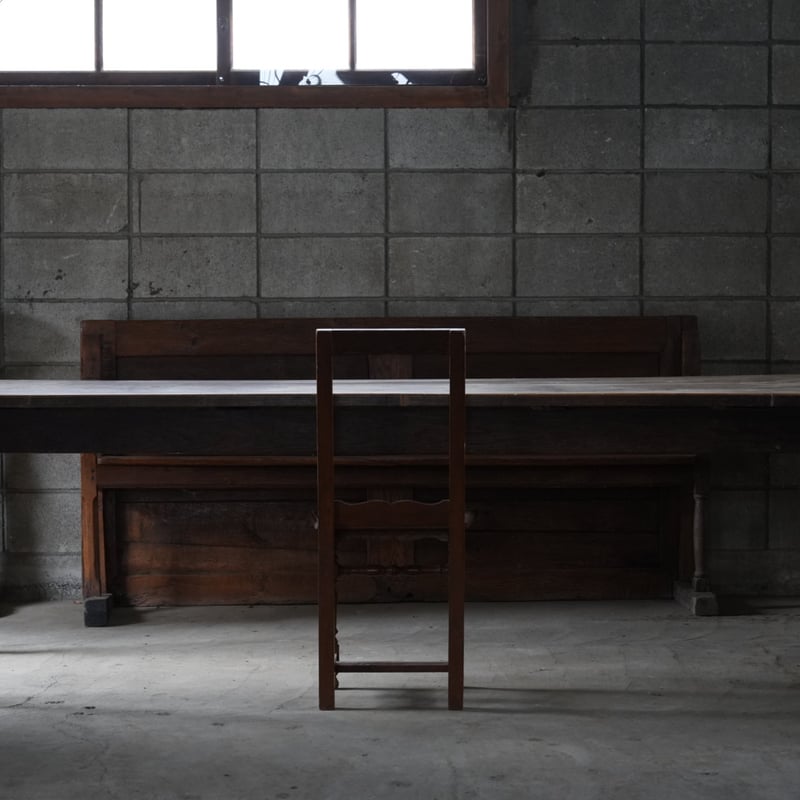 無垢材の大きなロングテーブル / 1800年代・フランス | gallery yaichi