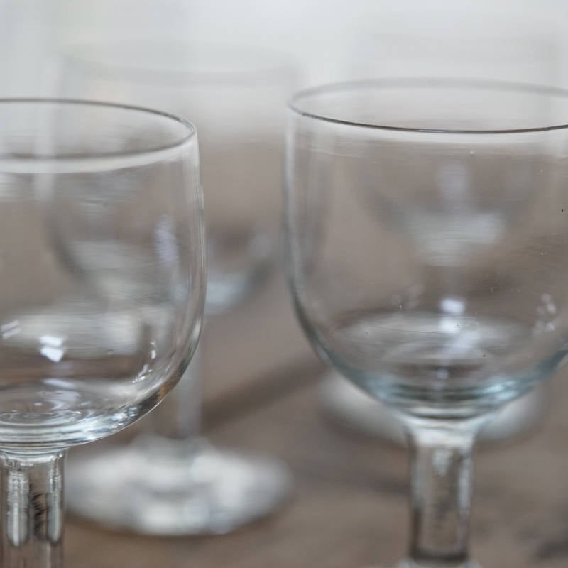 手吹きガラスの丸型のビストログラス / 19世紀・フランス | gallery yaichi