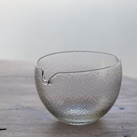 津田清和／深め／輪花　ガラスボウル鉢／希少／極美品 津田清和／深め／輪花 ガラスボウル鉢／希少／極美品 津田清和
