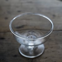 古い手吹きガラスの脚付コンフィチュールグラス / 19世紀・France