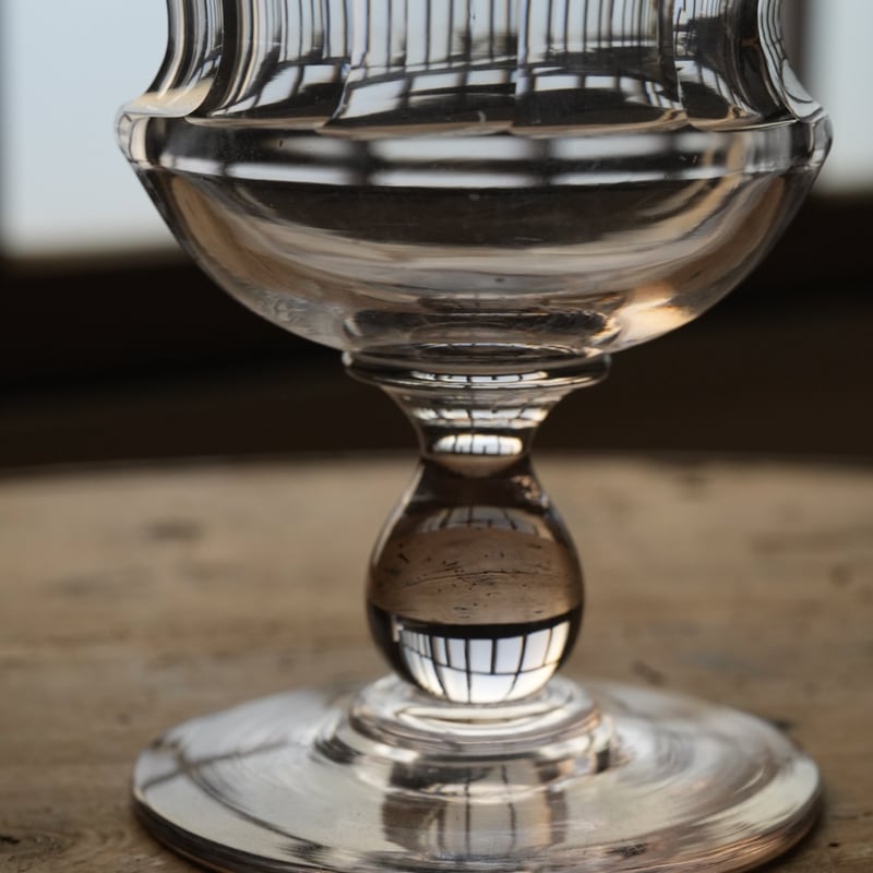 手吹きガラスの蓋付き容器 / 19世紀(1800年代)・フランス | gallery yaichi