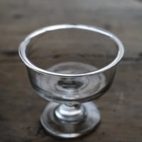 古い手吹きガラスの脚付コンフィチュールグラス / 19世紀・France