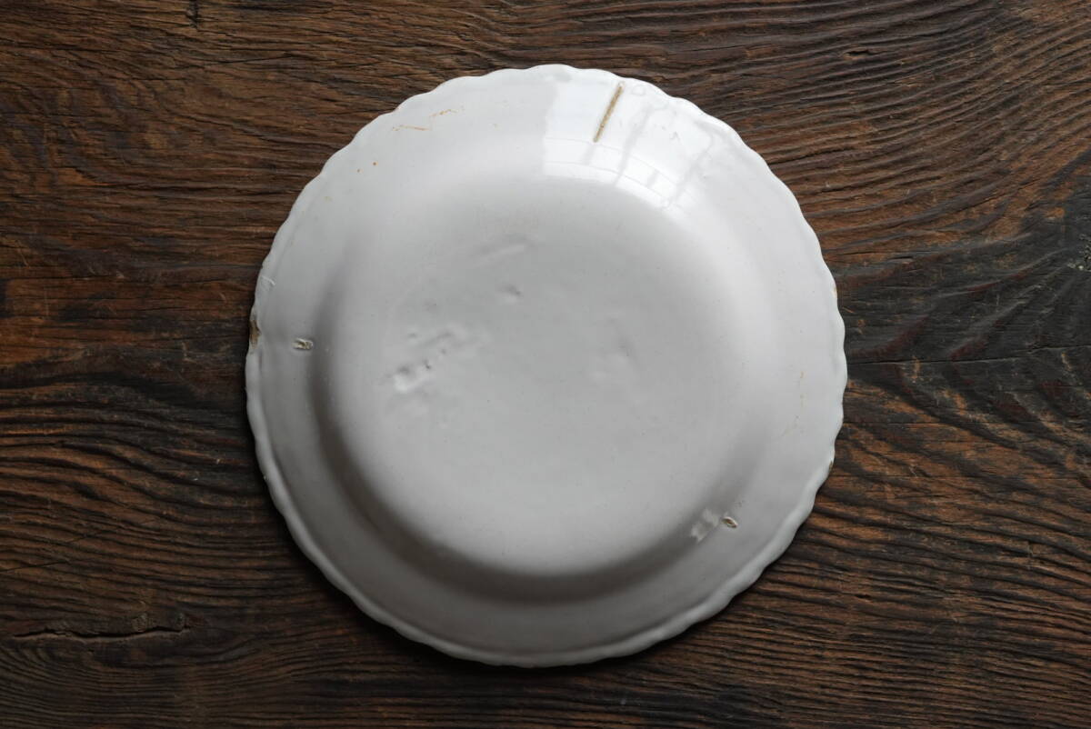 フランスアンティーク18世紀ムスティエ輪花鉢