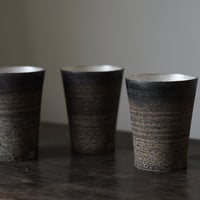 痕定手内銀彩麦酒カップ / 宮澤有斗