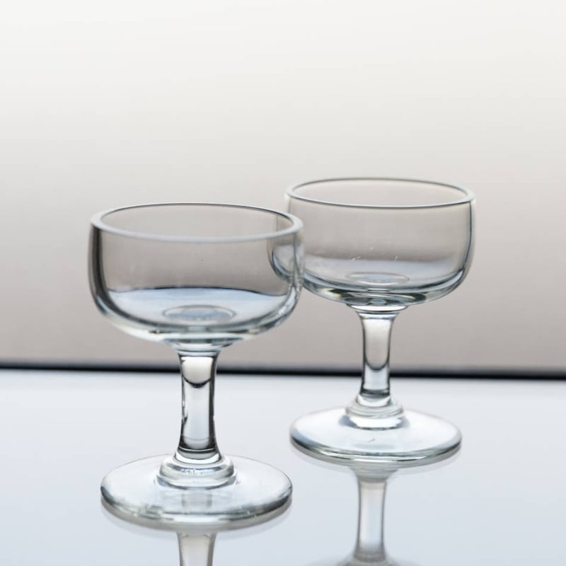 19世紀手吹きガラスの脚付コンフィチュールグラス　フランスアンティーク　クープ 手吹きのビストロ シャンパーニュクープグラス / 19世紀・フランス