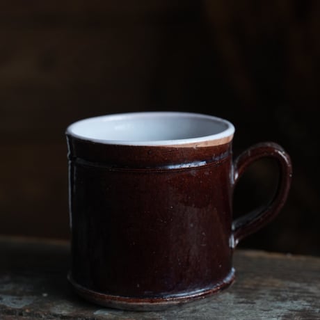 19世紀 古いCul Noir キュノワール マグカップ / 1800年代・フランス / アンティーク 古道具 民藝 民陶 コーヒーカップ 08