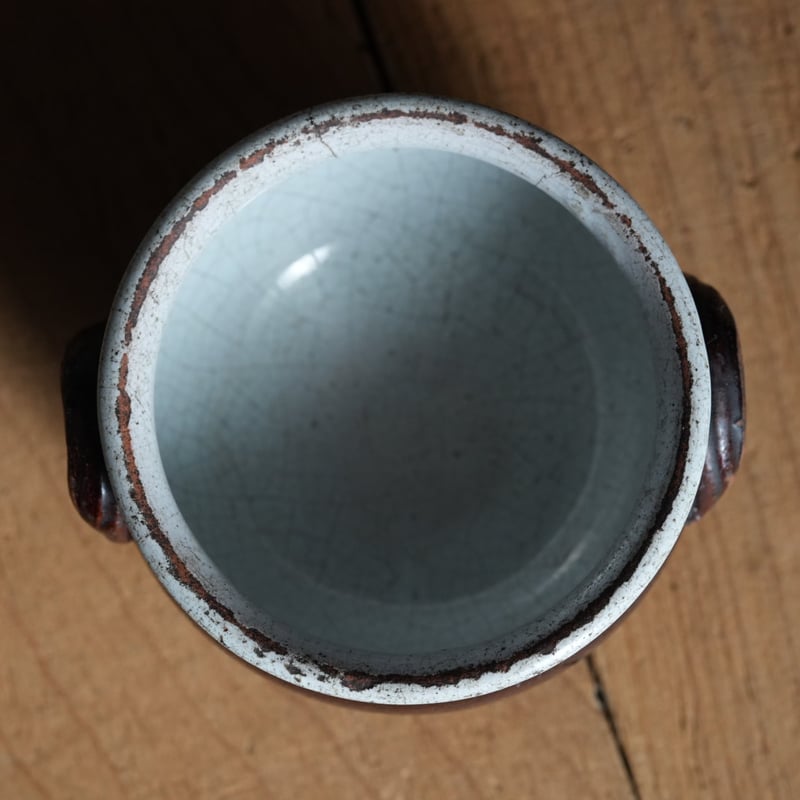 【美品】フランスアンティーク 1800's CUL NOIR 壺 花器 3228 美品】フランスアンティーク 1800´s CUL NOIR 壺 花器 3228