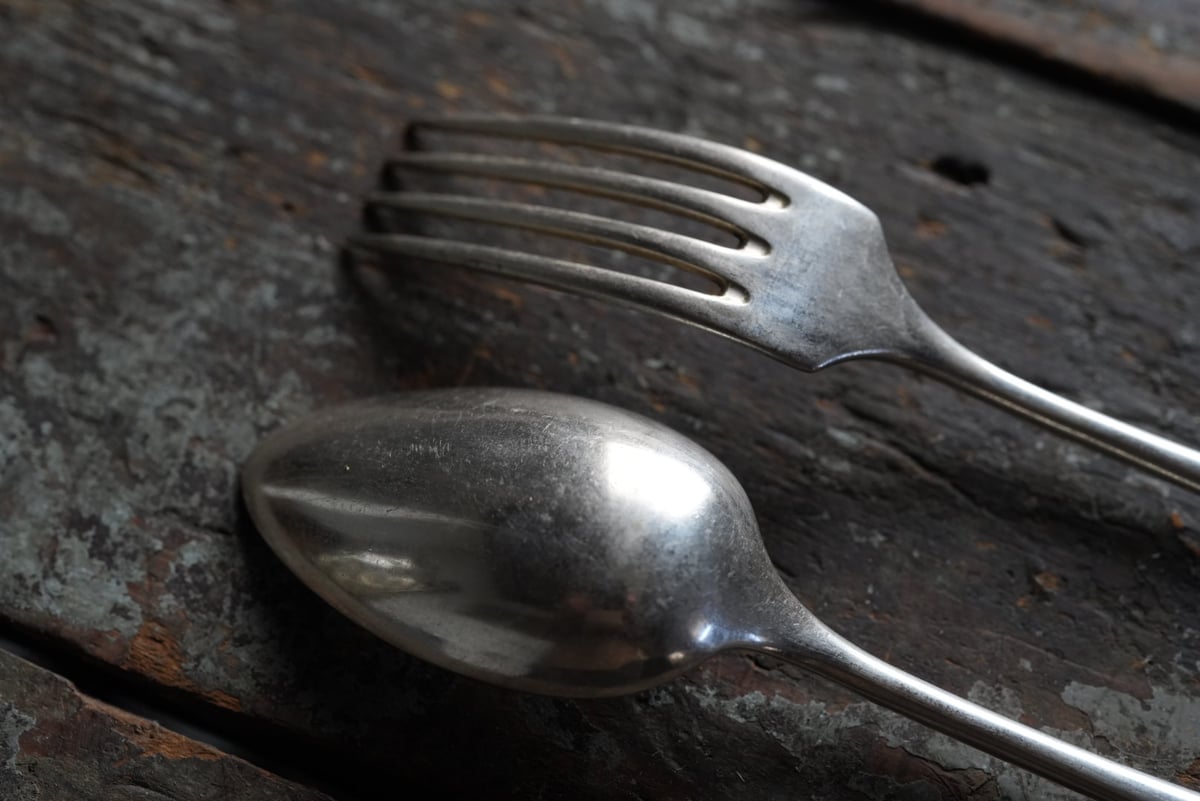 クリストフル フォーク スプーン CHRISTOFLE クリストフル デザートフォーク・スプーン / 1900年前後