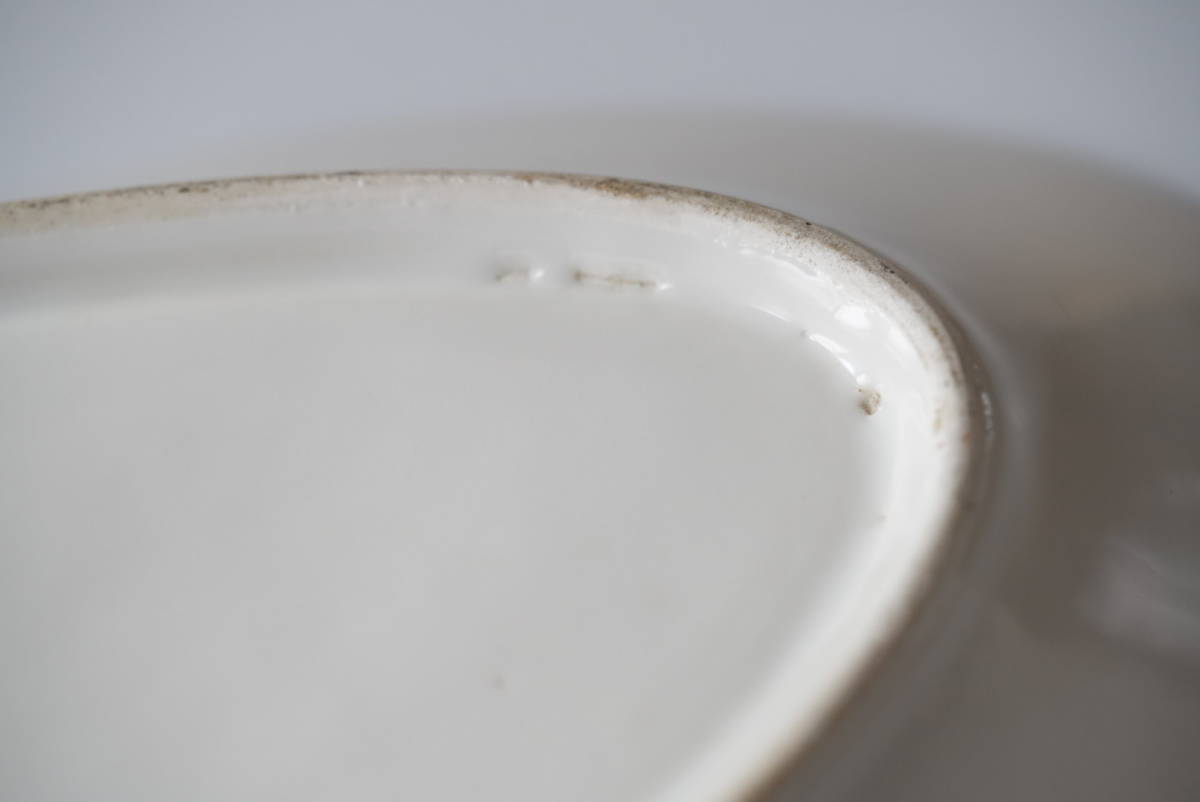 白磁のポワソンプレート ビストロ魚皿 / 1900年前後・France