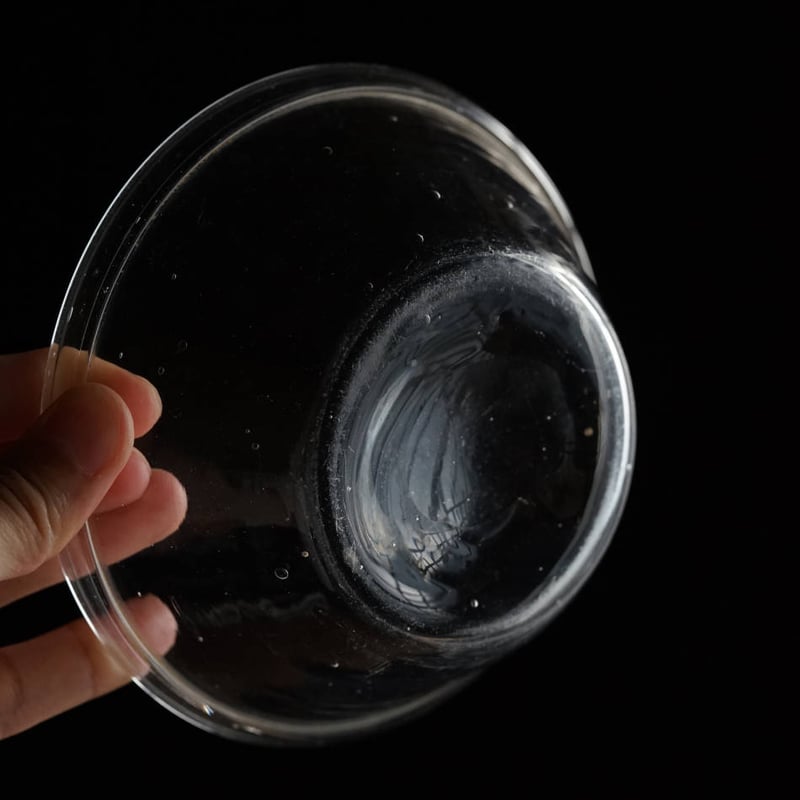 手吹きガラスのボウル_クリアー / 19世紀・スウェーデン A