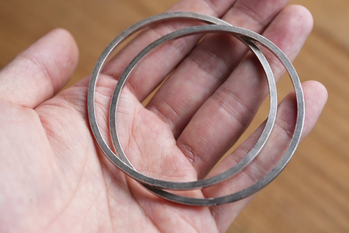 南鐐二連ブレスレット_輪っか / 長谷川まみ | gallery yaichi