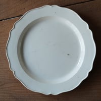 初期ファイアンスフィーヌ 花リム大皿 リム皿 / 19世紀・フランス