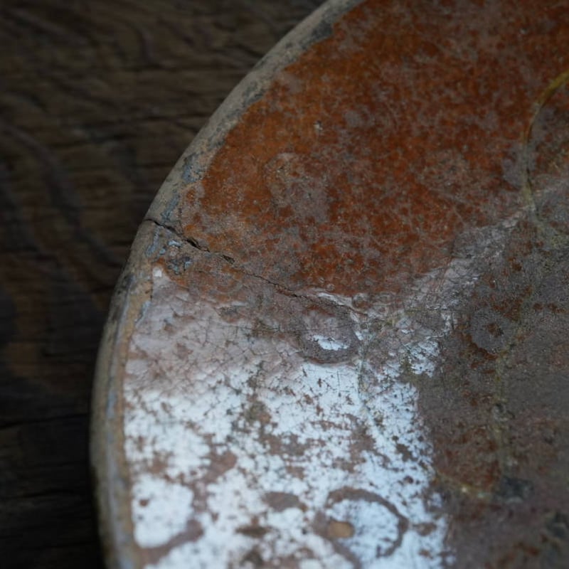 19世紀アンティーク/古民藝アメリカ/レッドウェア/スリップウェア パイ皿 gallery yaichi/antique/tableware/レッドウェアパイ皿 / 19世紀