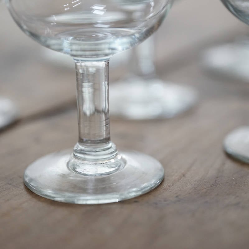 手吹きガラスの丸型のビストログラス / 19世紀・フランス | gallery yaichi