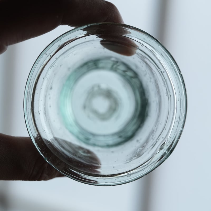 1700年代 手吹きガラス 教会のキャンドルグラス / 18世紀・フランス 05