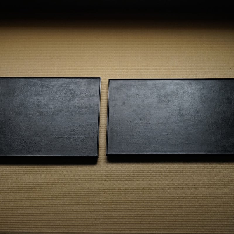 杉田明彦 スレート折敷 2点 杉田明彦 スレート折敷 2点 Akihiko Sugita