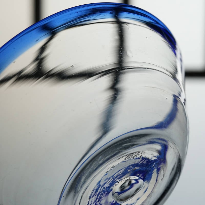 スウェーデン ヴィンテージ アンティーク ガラスボウル 特大 18-19世紀 スウェーデン 古い手吹きの色ガラスボウル鉢 / Sweden